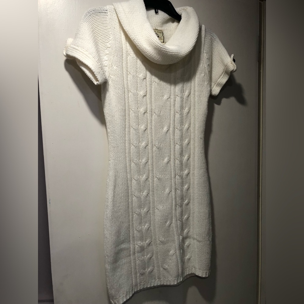 Sweater dress, short sleeve